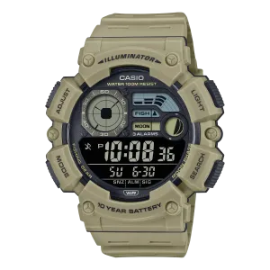 Casio Digital Beige Resin Band Watch WS1500H-5B