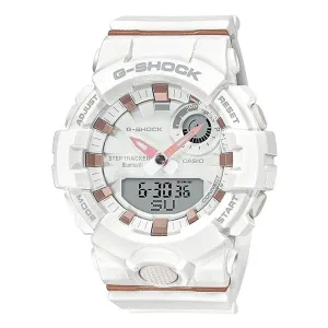 Casio Women's G-Shock Connected White Resin Band White Dial Analog-Digital Quartz Watch - GMA-B800-7ACR