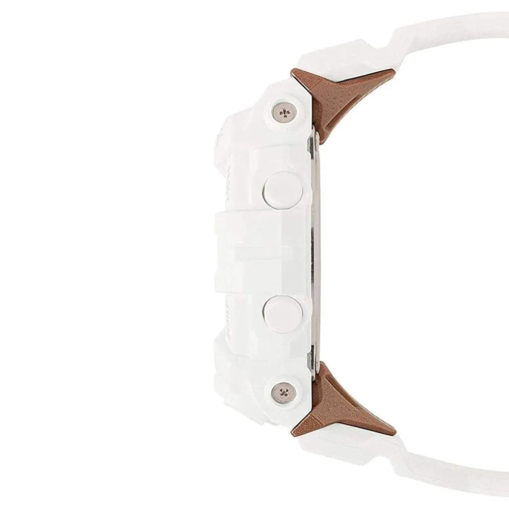 Casio Women's G-Shock Connected White Resin Band White Dial Analog-Digital Quartz Watch - GMA-B800-7ACR