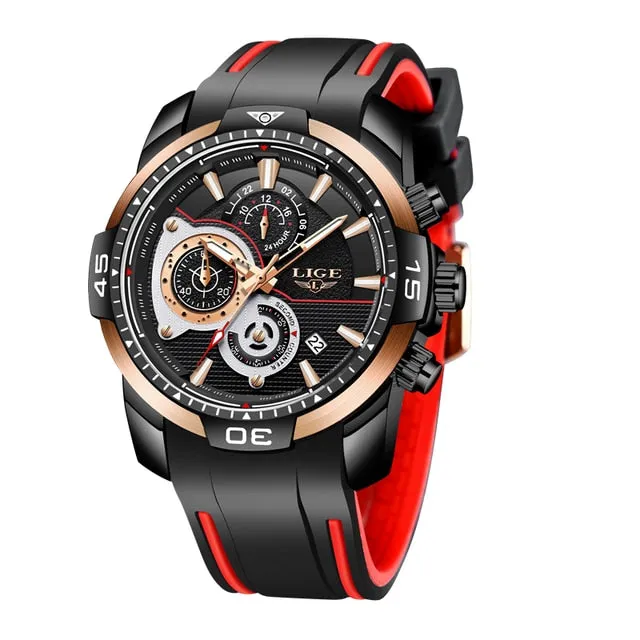 Casual Leather Quartz Clock Male Sport Waterproof Watch