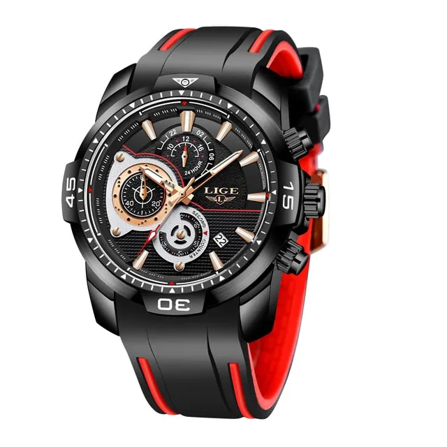 Casual Leather Quartz Clock Male Sport Waterproof Watch