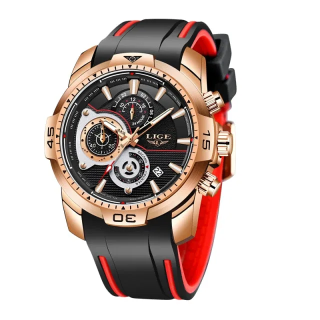 Casual Leather Quartz Clock Male Sport Waterproof Watch