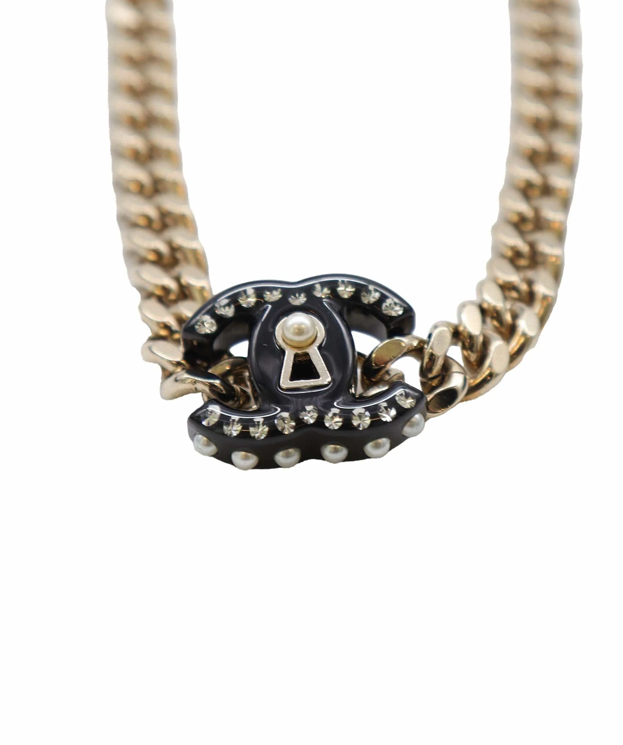 Chanel Cocomark Rhinestone Chocker D22C DXBS2866