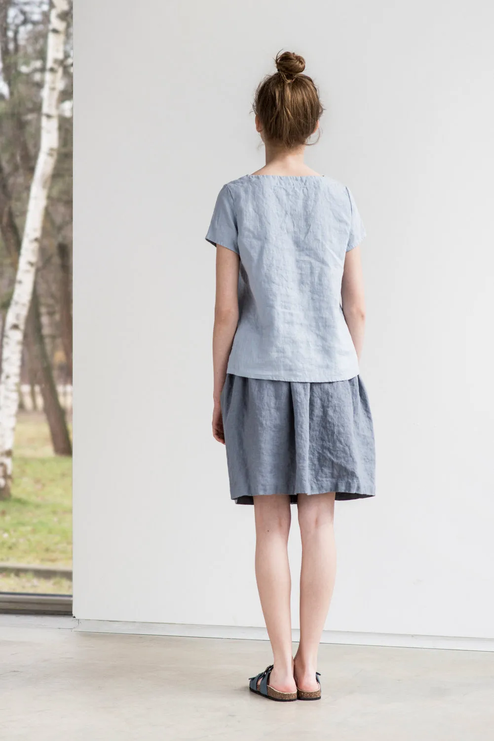 Chase Simple Linen Skirt