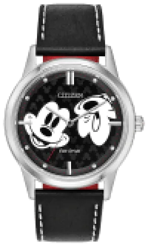 Citizen Eco-Drive Mickey Mouse Unisex Watch With Leather Strap