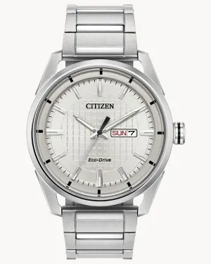 Citizen Weekender Eco-Drive Silver Stainless Steel Watch AW0080-57A