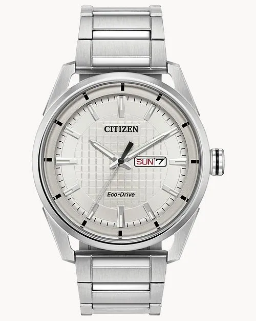 Citizen Weekender Eco-Drive Silver Stainless Steel Watch AW0080-57A