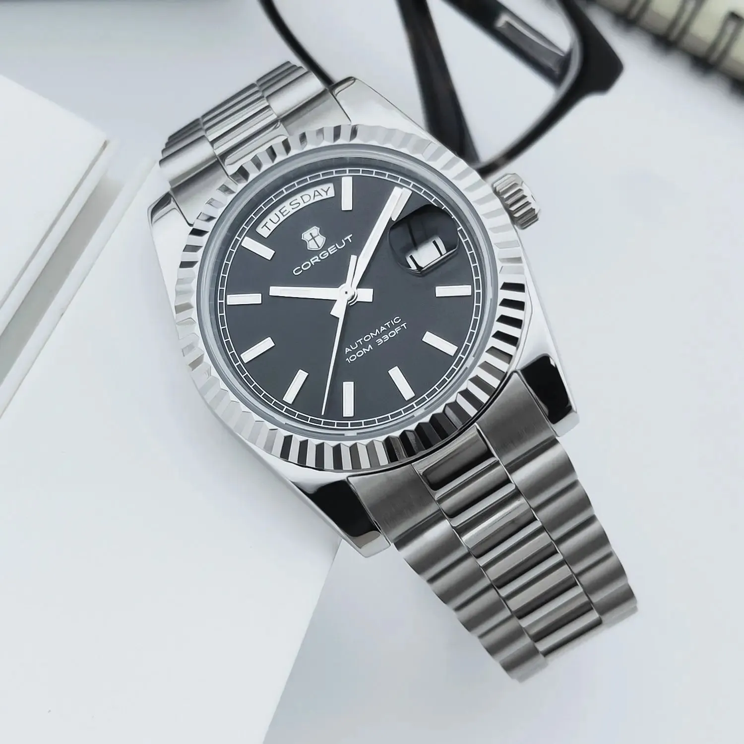 Corgeut Day-Date 36 Seagull 1644 Automatic Mechanical Homage Watches
