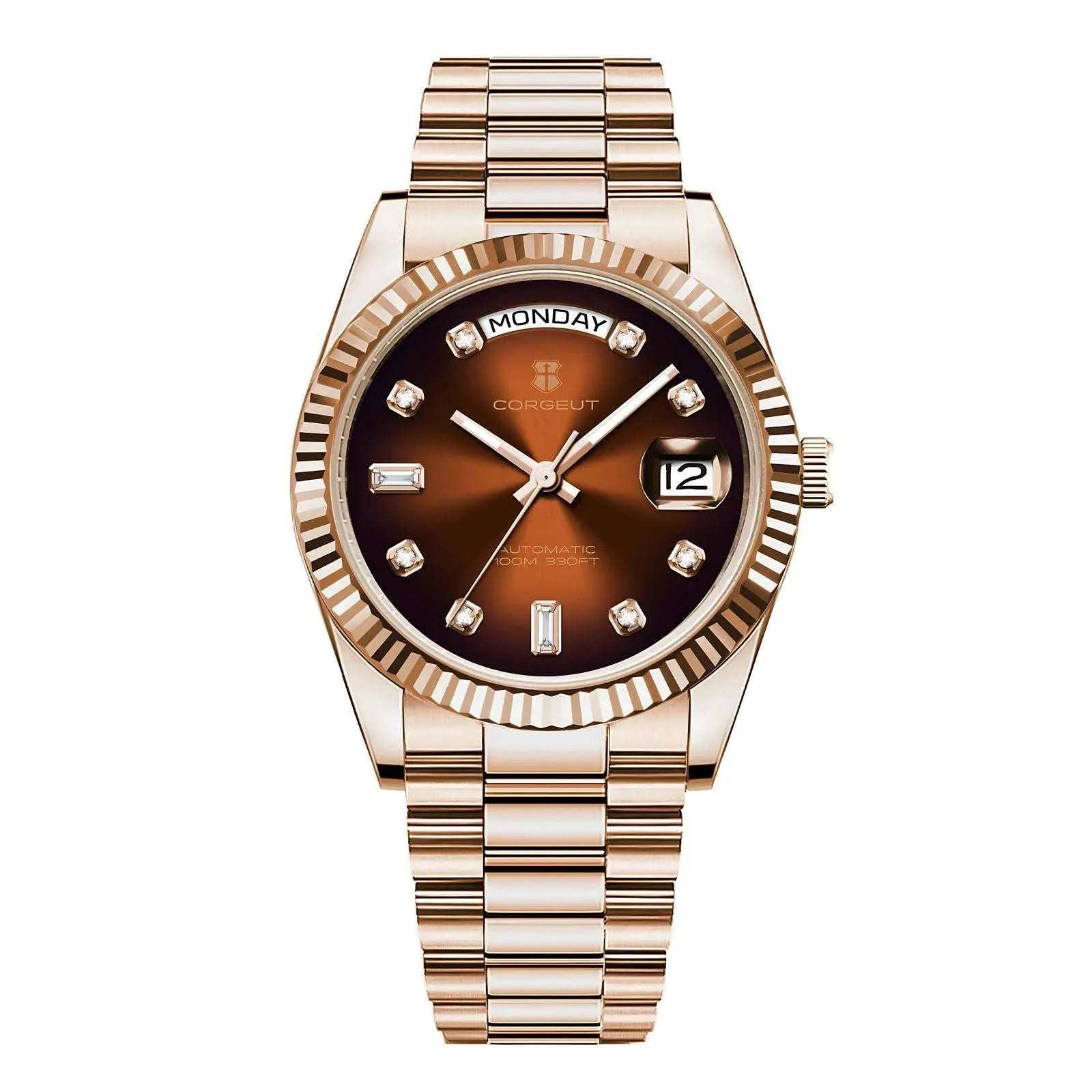 Corgeut Day-Date 36 Seagull 1644 Automatic Mechanical Homage Watches