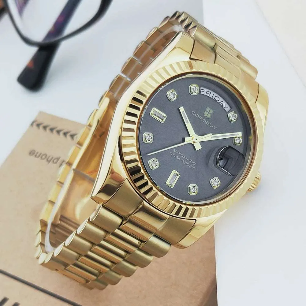 Corgeut Day-Date 36 Seagull 1644 Automatic Mechanical Homage Watches