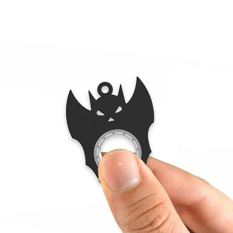 Creative Fidget Spinner Toy Bat Demon Ghost Keychain