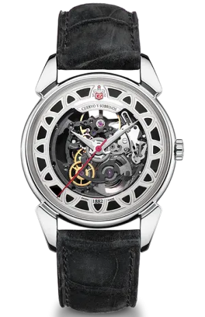 Cuervo y Sobrinos Watch Historiador Squelette