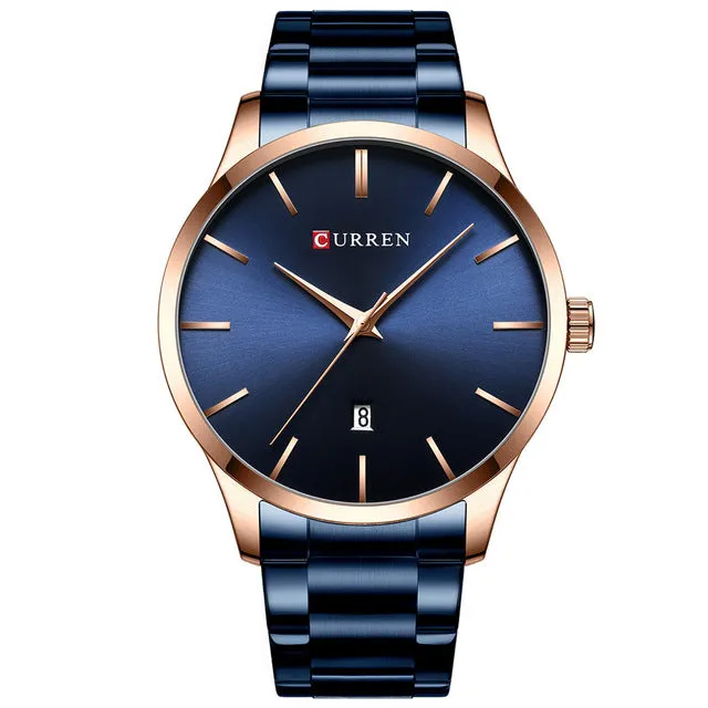 CURREN Stainless Steel Classic Men Business Quartz Wrist Watches
