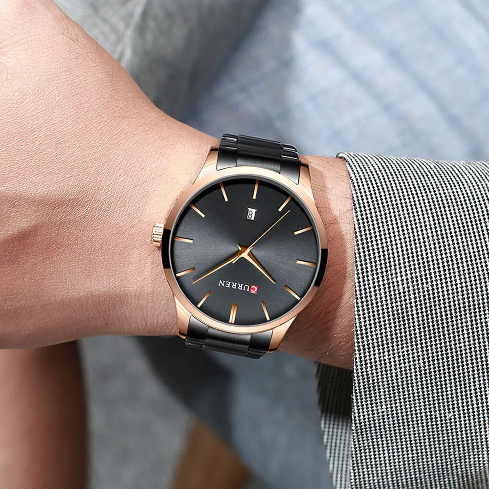 CURREN Stainless Steel Classic Men Business Quartz Wrist Watches