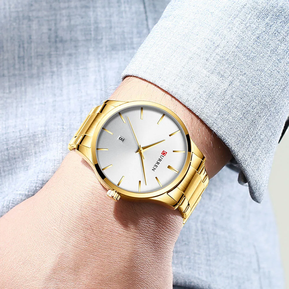 CURREN Stainless Steel Classic Men Business Quartz Wrist Watches