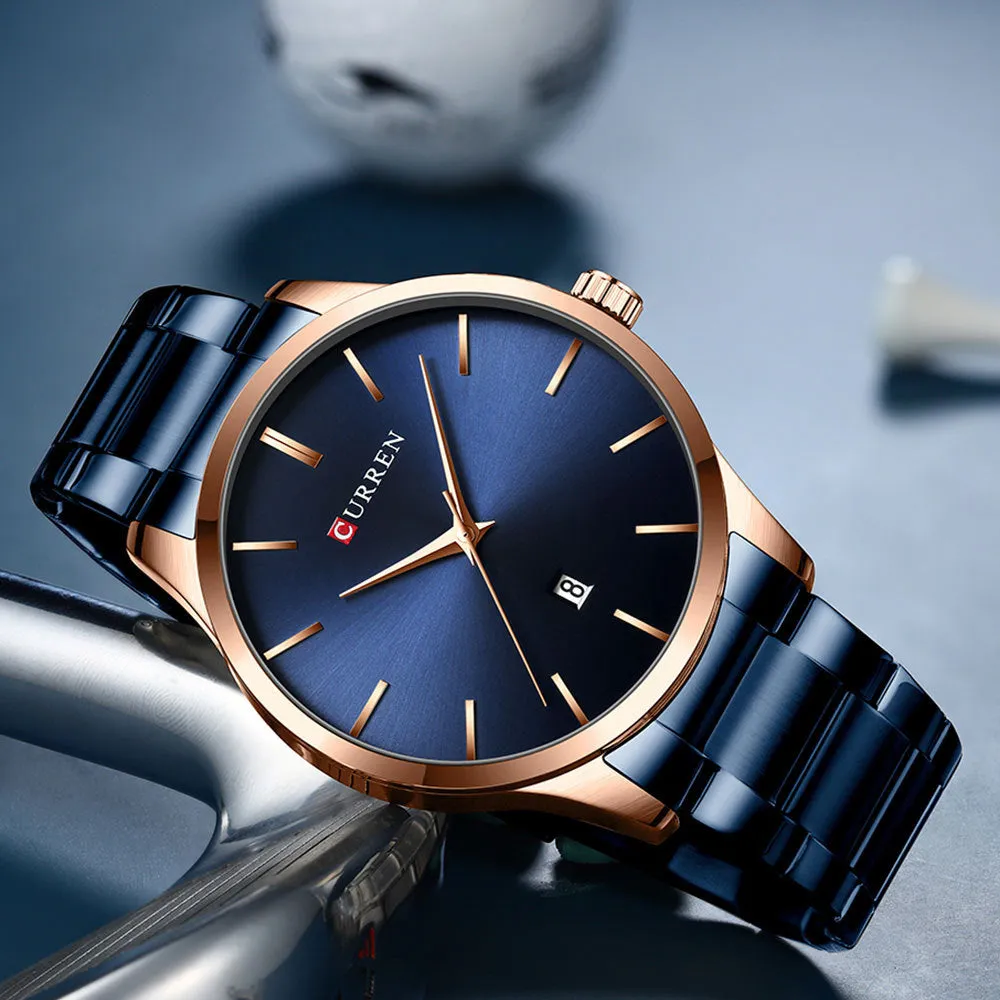 CURREN Stainless Steel Classic Men Business Quartz Wrist Watches