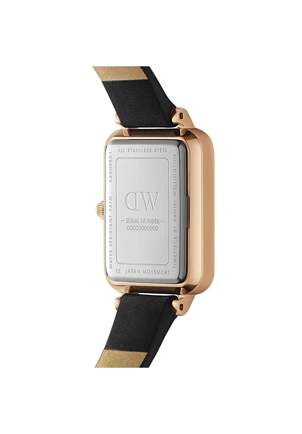 Daniel Wellington Quadro 20x26 mm White Rectangle Dial Women Watch - DW00100434