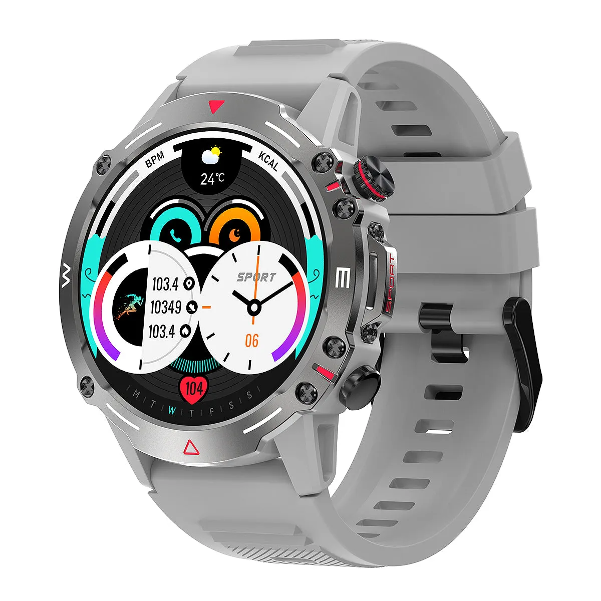 DaTeoy HK Rex Rugged SmartWatches ,1.43" Amoled HD Color Screen Life time 5-7 Days IP68 Waterproof Bluetooth Call Fitness Tracker Heart Rate Blood Oxygen Sleep Monitor