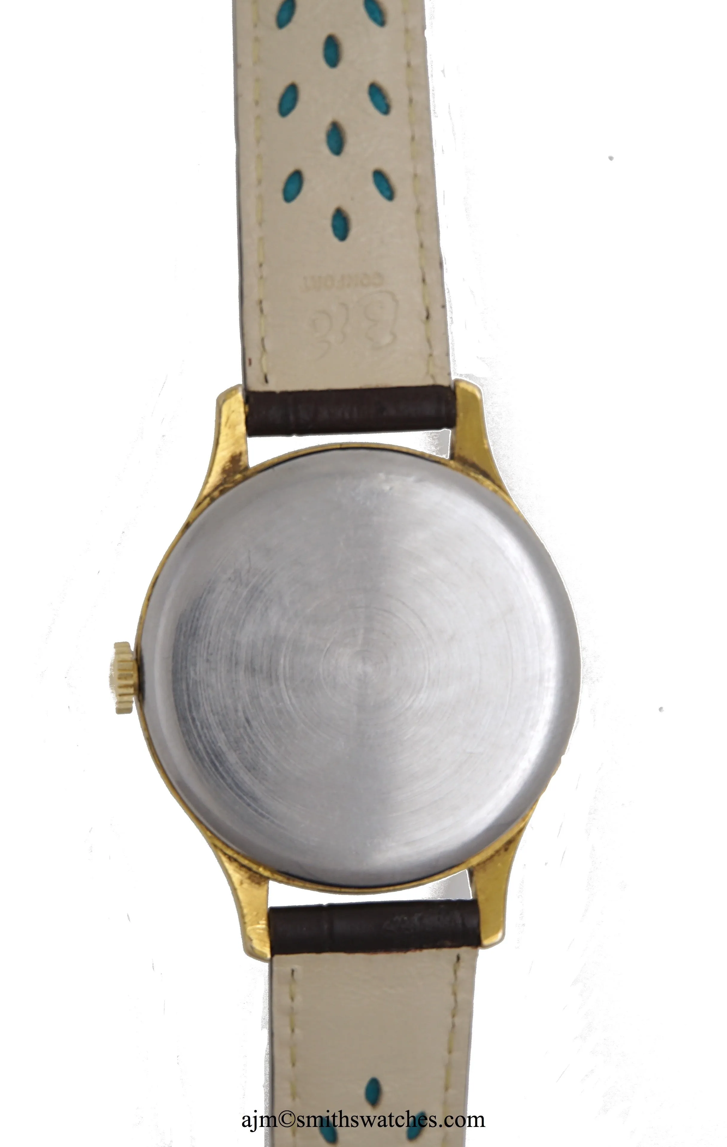 DELUXE SMITHS LARGE GENTS ENGLISH WRISTWATCH MODEL A325 A RARE MODEL c 1955/6 2