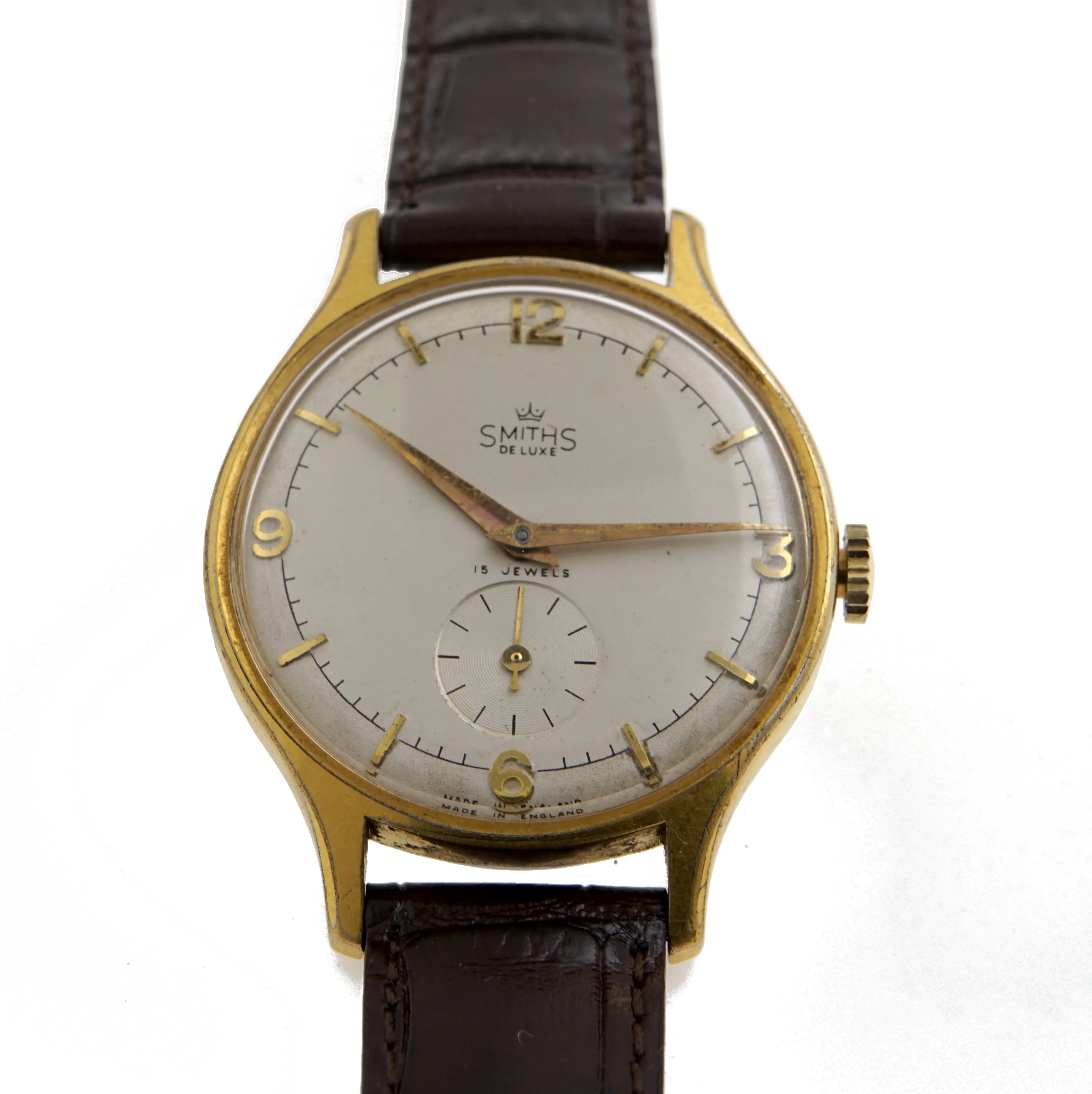DELUXE SMITHS LARGE GENTS ENGLISH WRISTWATCH MODEL A325 A RARE MODEL c 1955/6 2