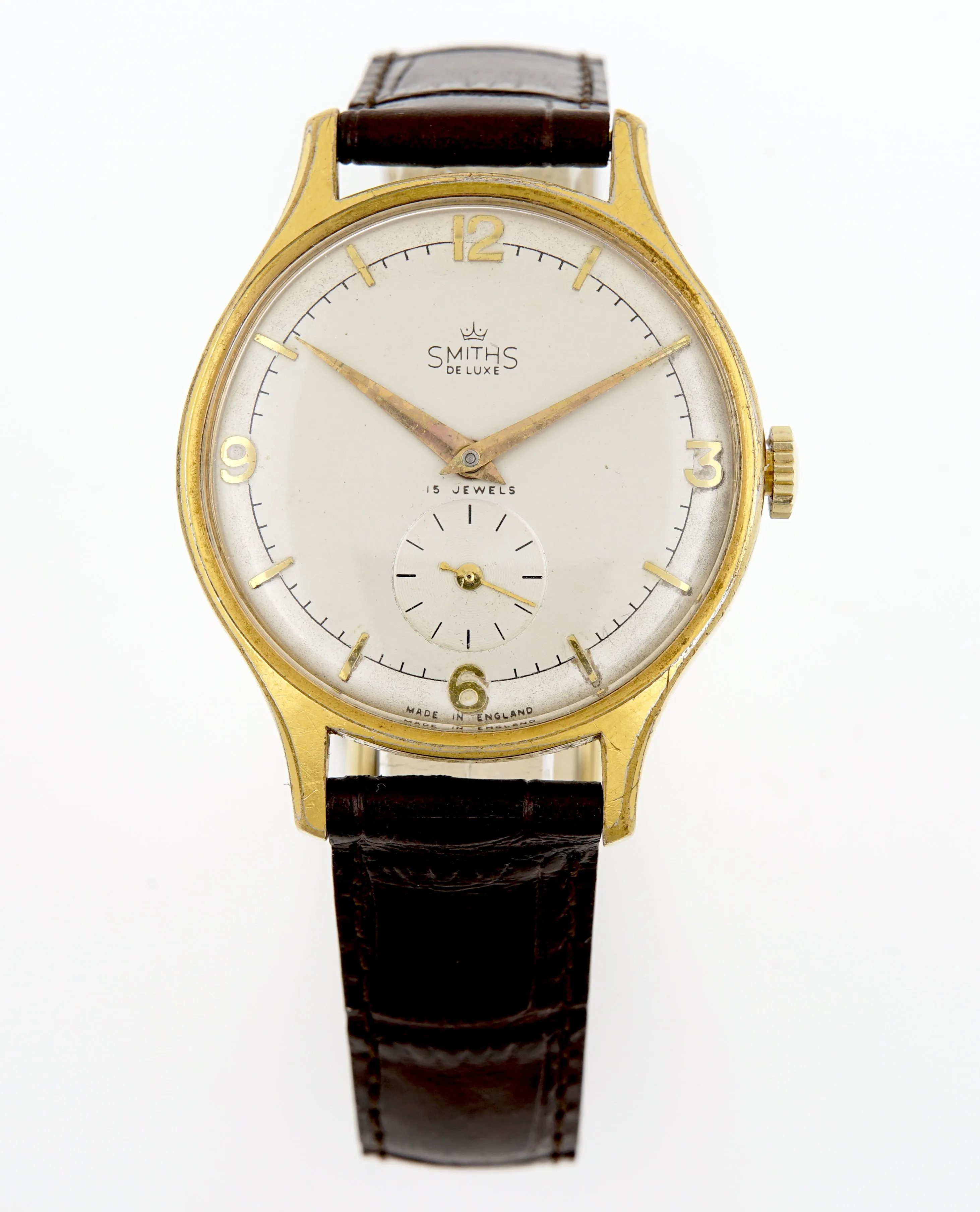 DELUXE SMITHS LARGE GENTS ENGLISH WRISTWATCH MODEL A325 A RARE MODEL c 1955/6 2