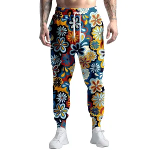 Digital Printing Colorful Paint Graffiti Sweatpants Straight