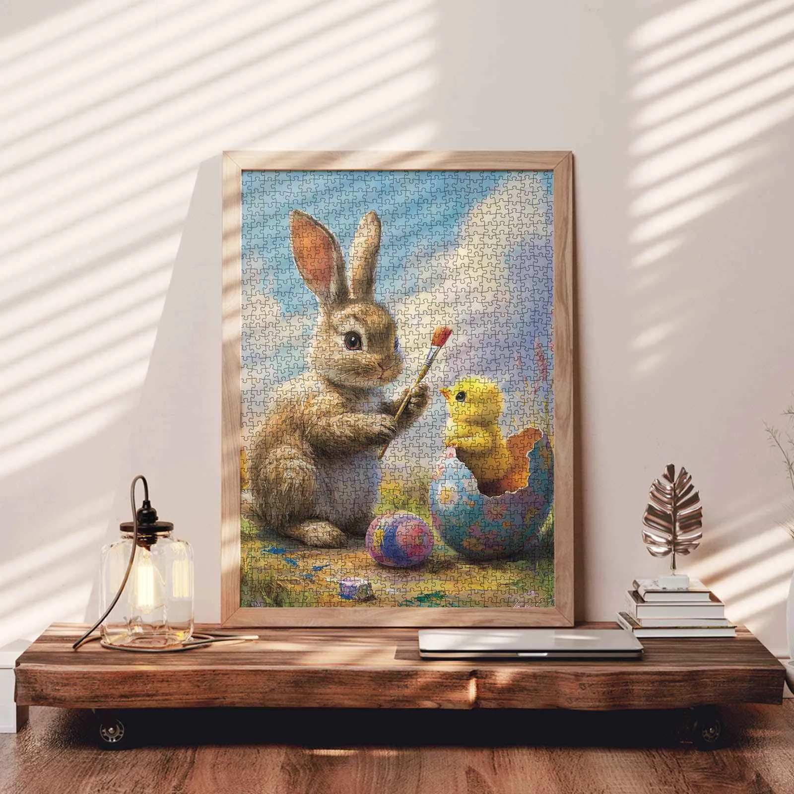 Easter Bunny and Baby Chick Jigsaw Puzzle