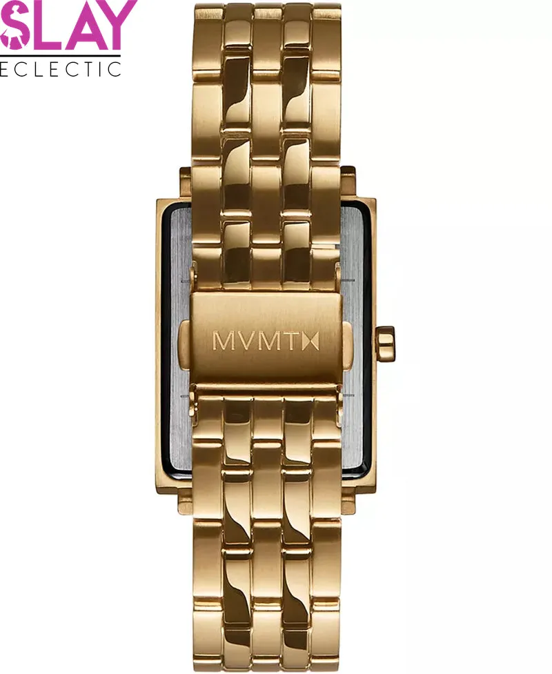 Elegant Black Dial Gold-Tone Stainless Steel Women's Bracelet Watch