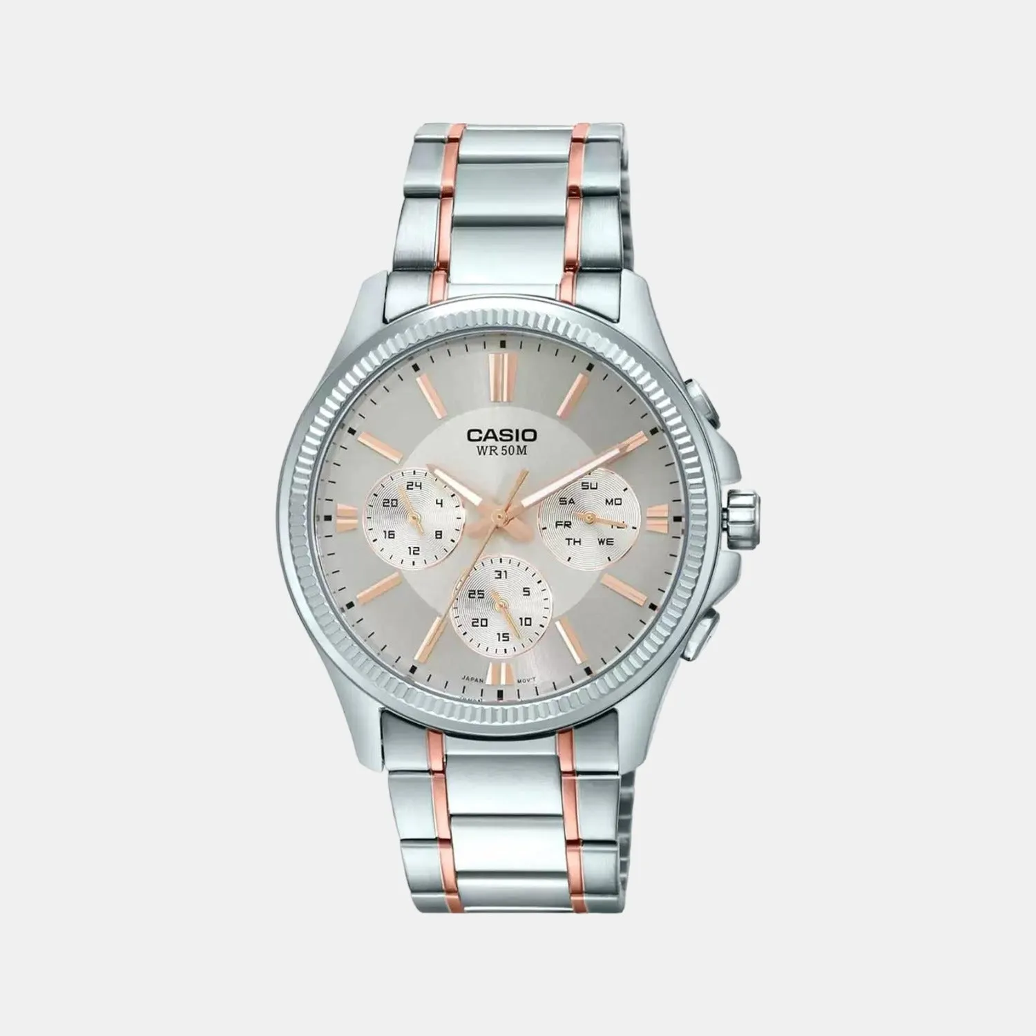 Enticer Men's Chronograph Stainless Steel Watch A1659 - MTP-1375HRG-7A2VIF