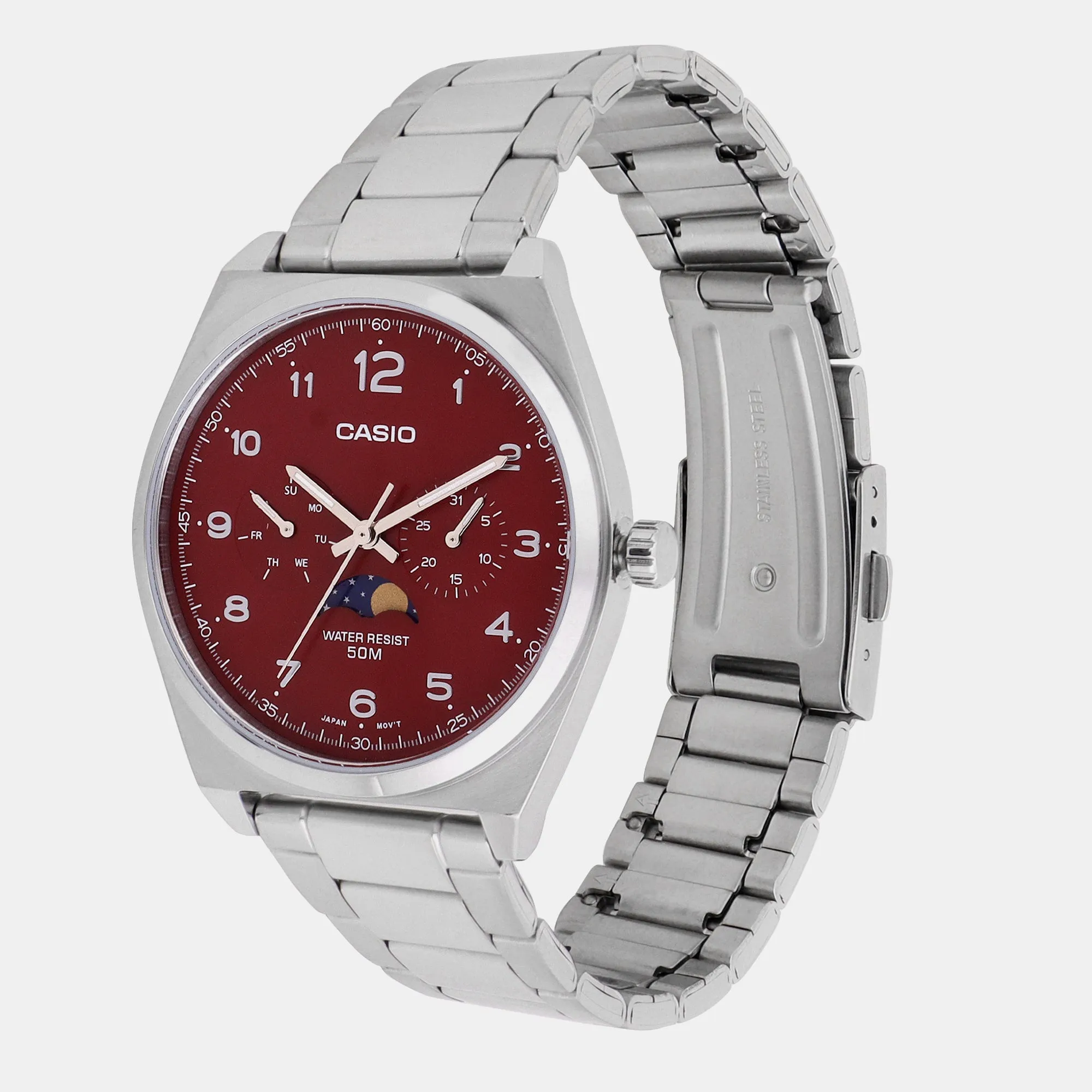 Enticer Red Men's Chronograph Stainless Steel Watch A2175 - MTP-M300D-4AVDF