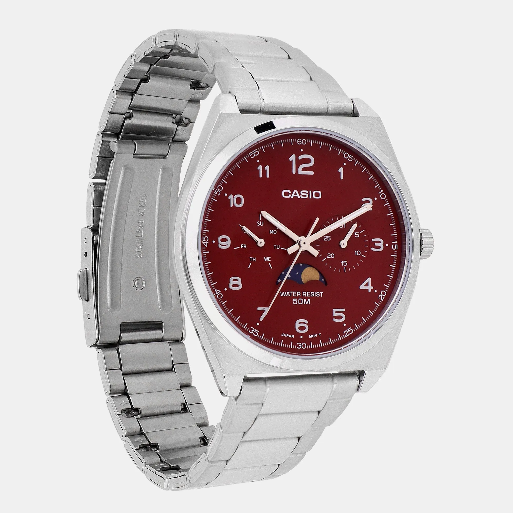 Enticer Red Men's Chronograph Stainless Steel Watch A2175 - MTP-M300D-4AVDF