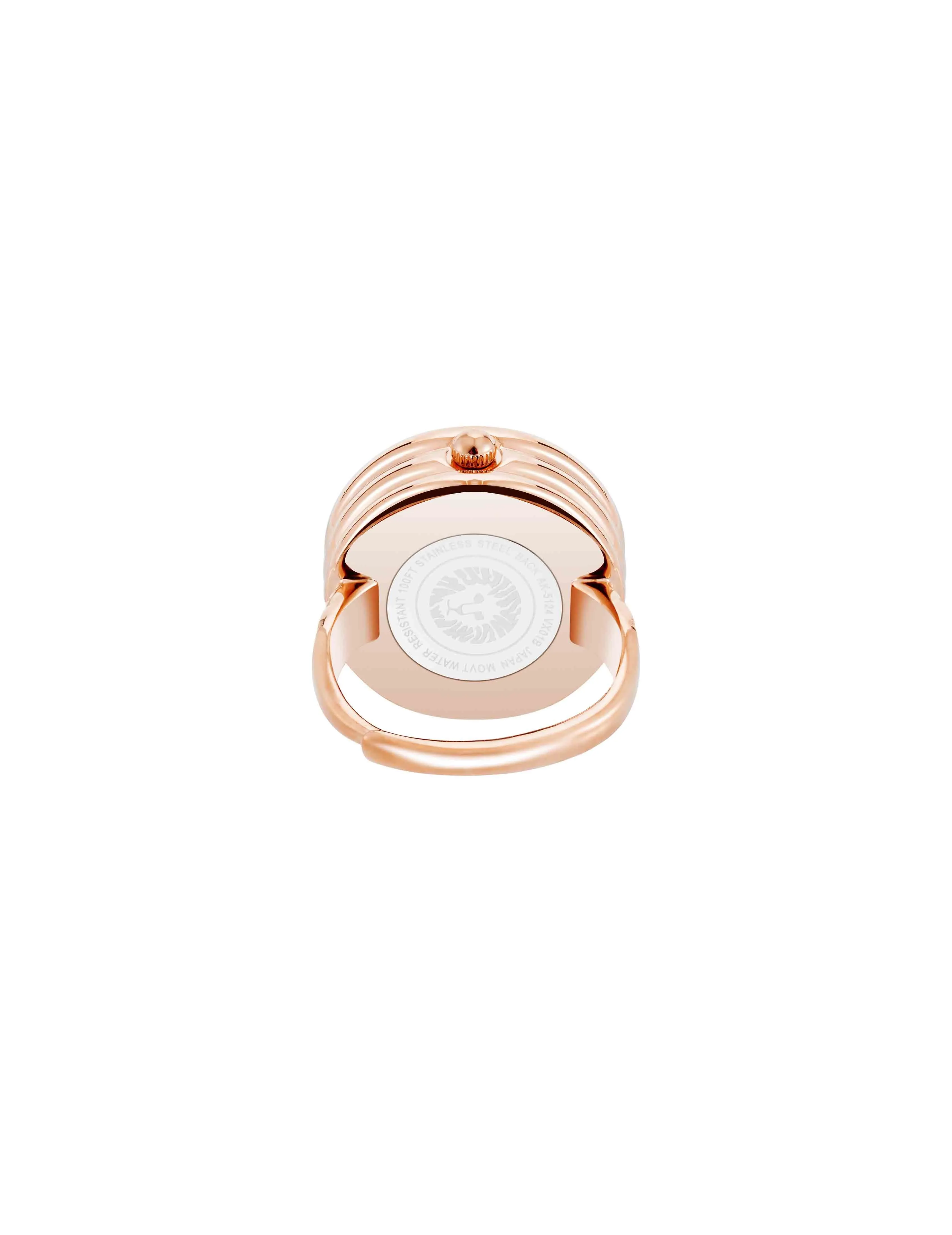 Faceted Crystal Ring Watch