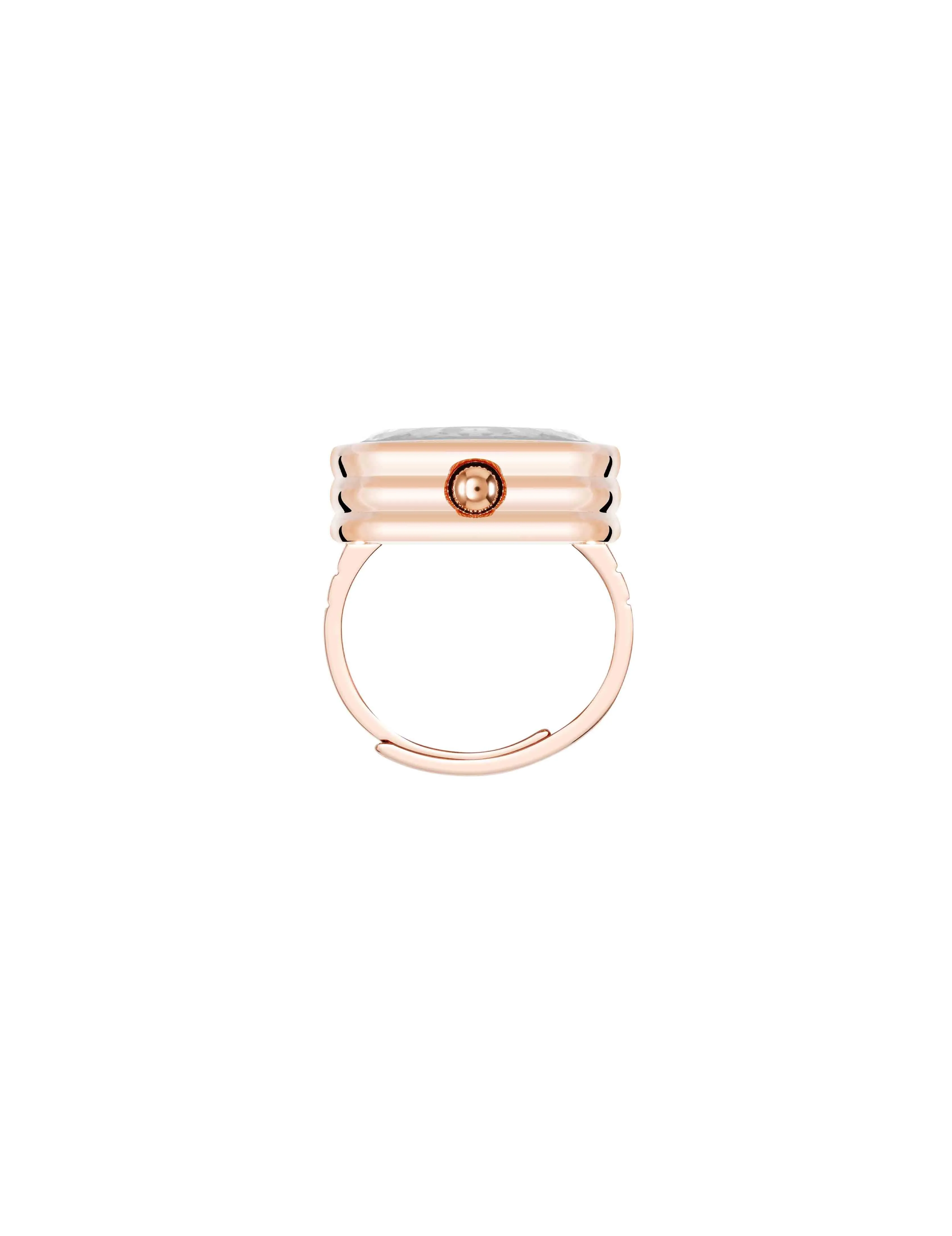 Faceted Crystal Ring Watch