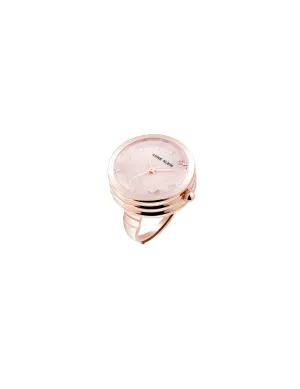 Faceted Crystal Ring Watch
