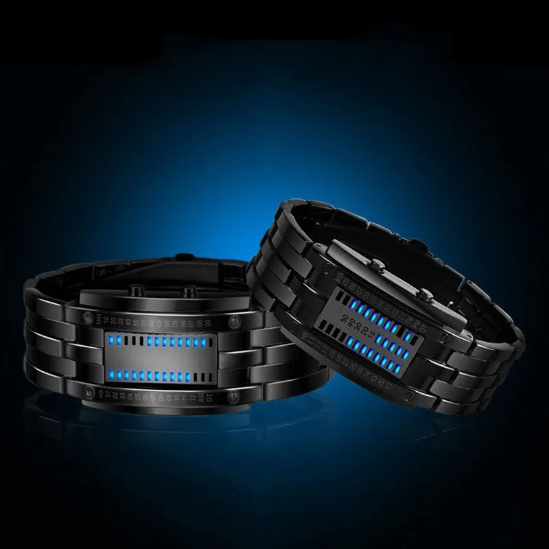 Fashion Men and Women watch Unisex Black Dial Metal Band Quartz Analog Water Resistant Sport Wrist Watch