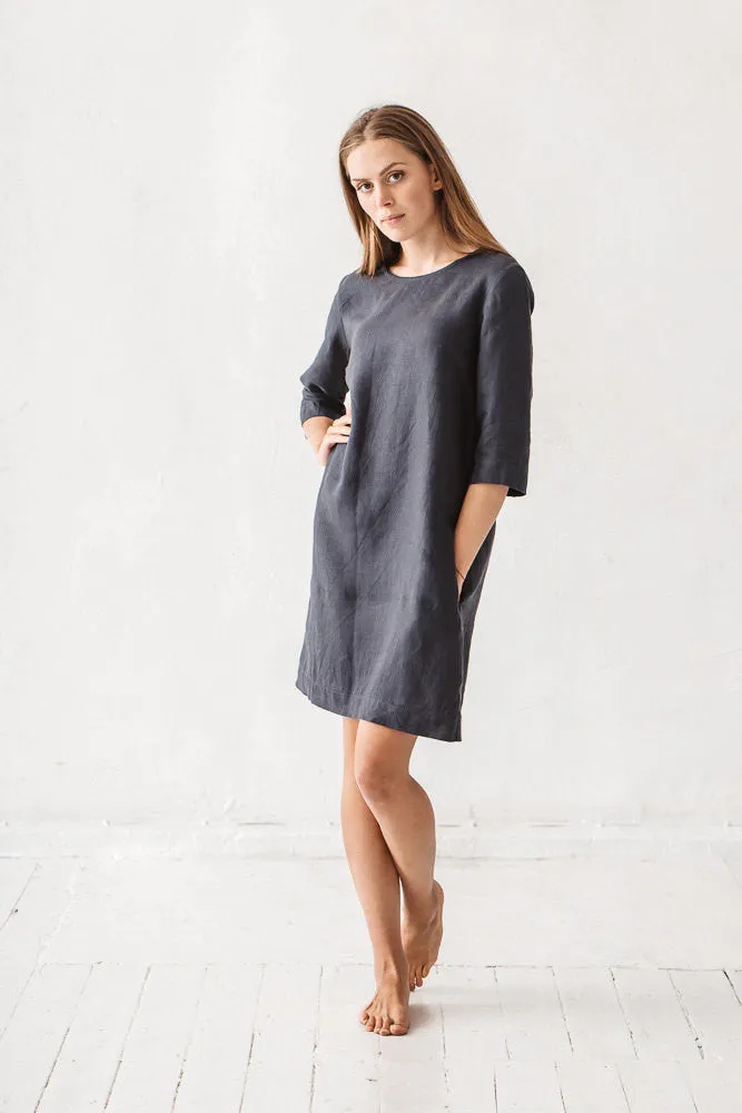 Faye Linen Minimal Dress