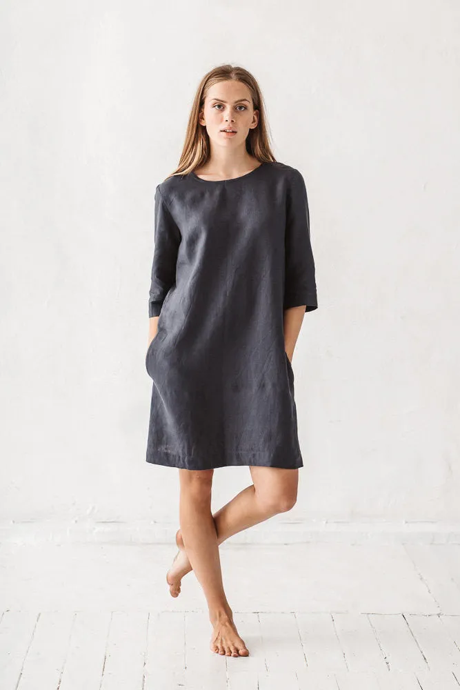 Faye Linen Minimal Dress