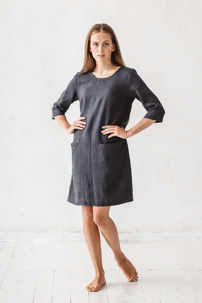 Faye Linen Minimal Dress