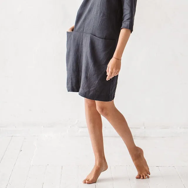 Faye Linen Minimal Dress
