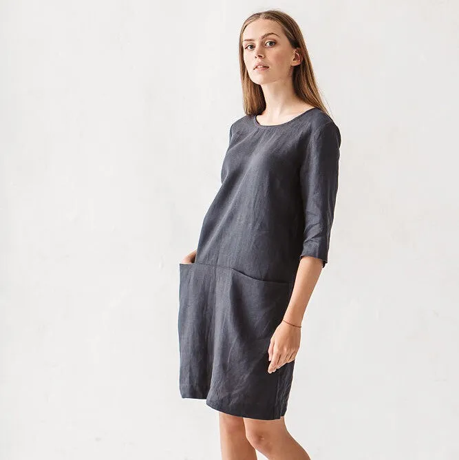 Faye Linen Minimal Dress