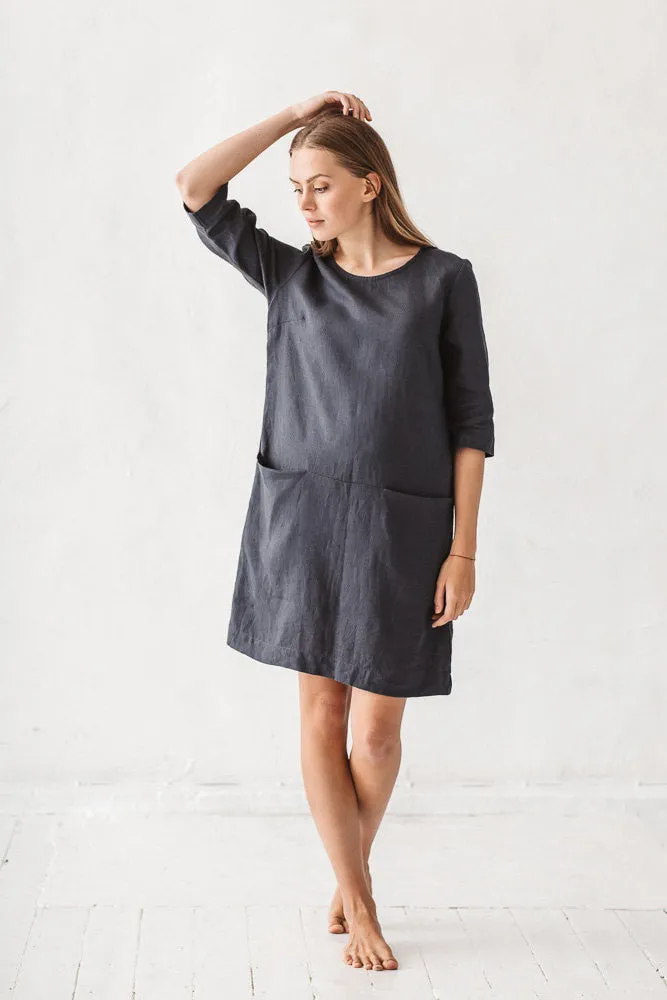 Faye Linen Minimal Dress