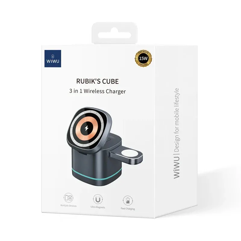 FlowCharge Cube Trio Wireless Charging Station