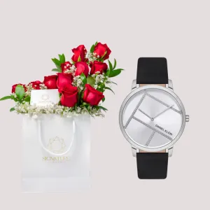 Flowers Arrangement with Daniel Klein Premium Women's Analog Watch