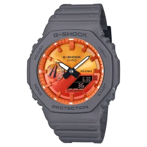 G-Shock Flames of Color Orange and Gray Watch GA2100FL-8A