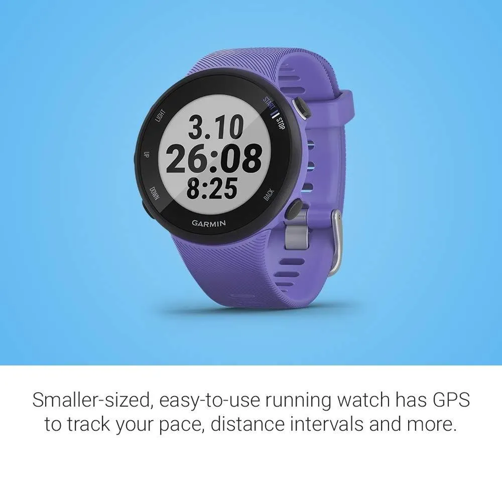 Garmin Forerunner 45s Purple Silicone Band Black Dial Smartwatch - 010-02156-01