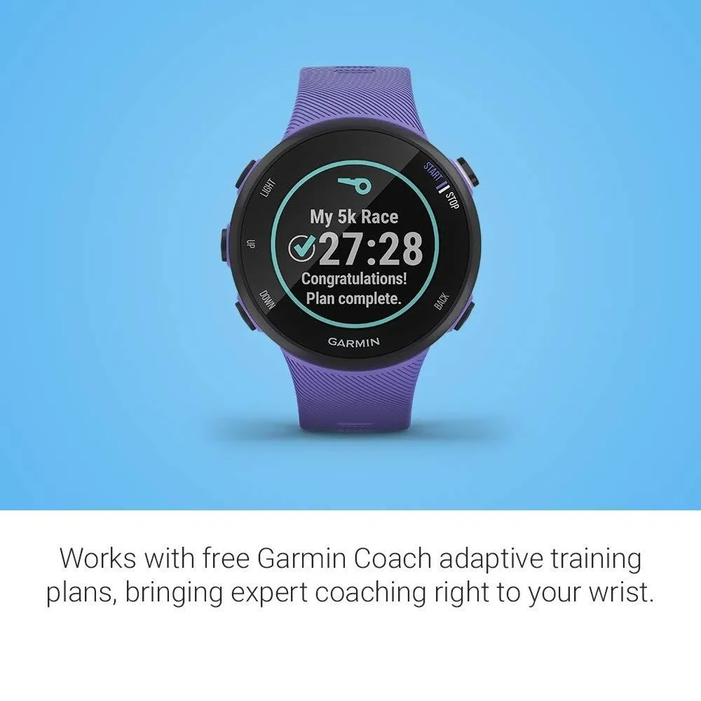 Garmin Forerunner 45s Purple Silicone Band Black Dial Smartwatch - 010-02156-01