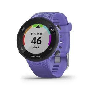 Garmin Forerunner 45s Purple Silicone Band Black Dial Smartwatch - 010-02156-01
