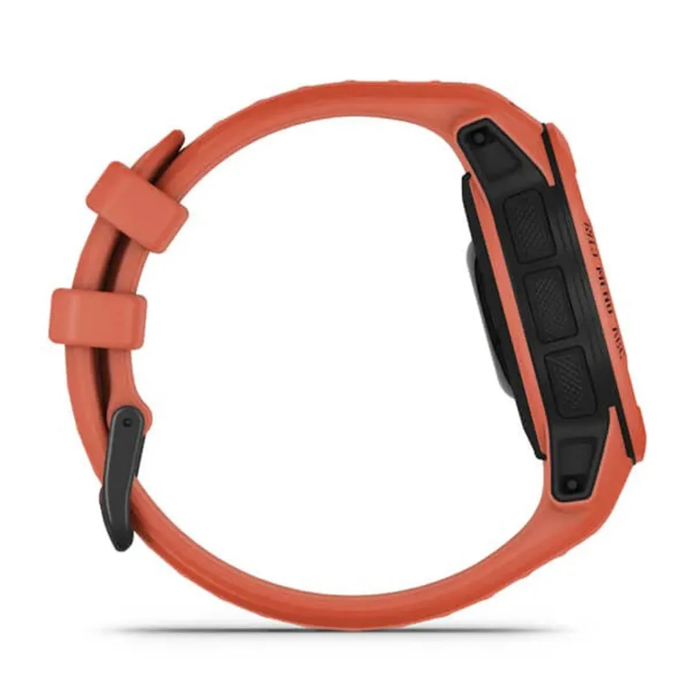 Garmin Instinct 2S - Standard Edition Poppy Silicone Band Smaller-Sized Rugged Outdoor Multi-GNSS Support Watch - 010-02563-16