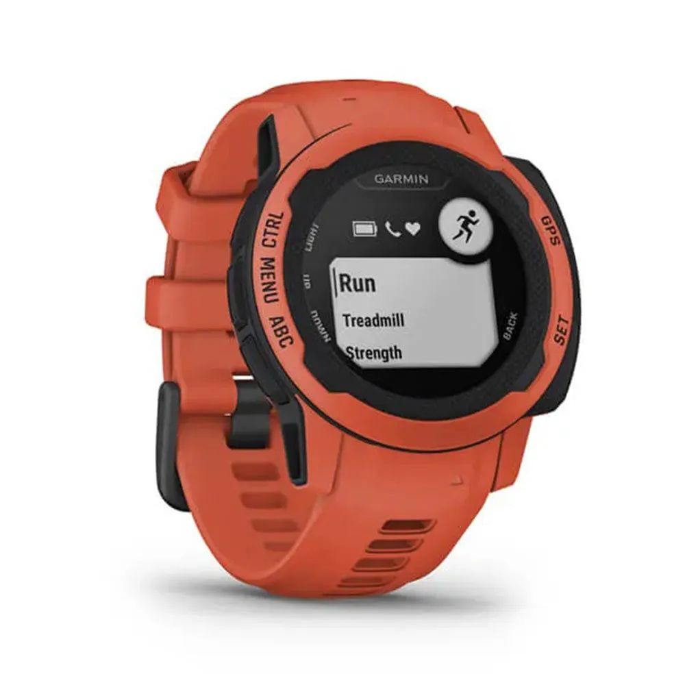 Garmin Instinct 2S - Standard Edition Poppy Silicone Band Smaller-Sized Rugged Outdoor Multi-GNSS Support Watch - 010-02563-16