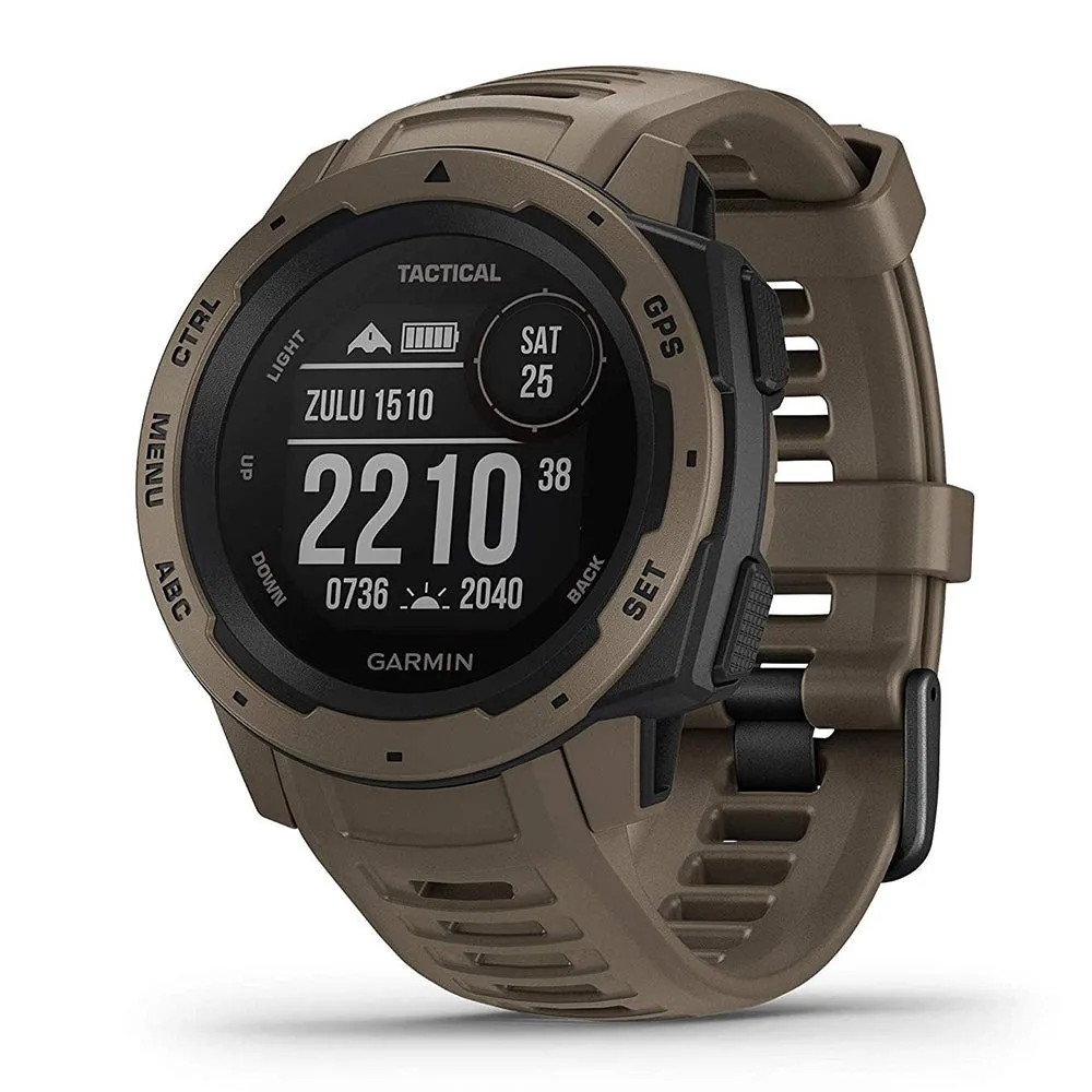 Garmin Instinct Outdoor Tan Tactical Edition Band Black Digital Dial Smart Watch - 010-02064-71